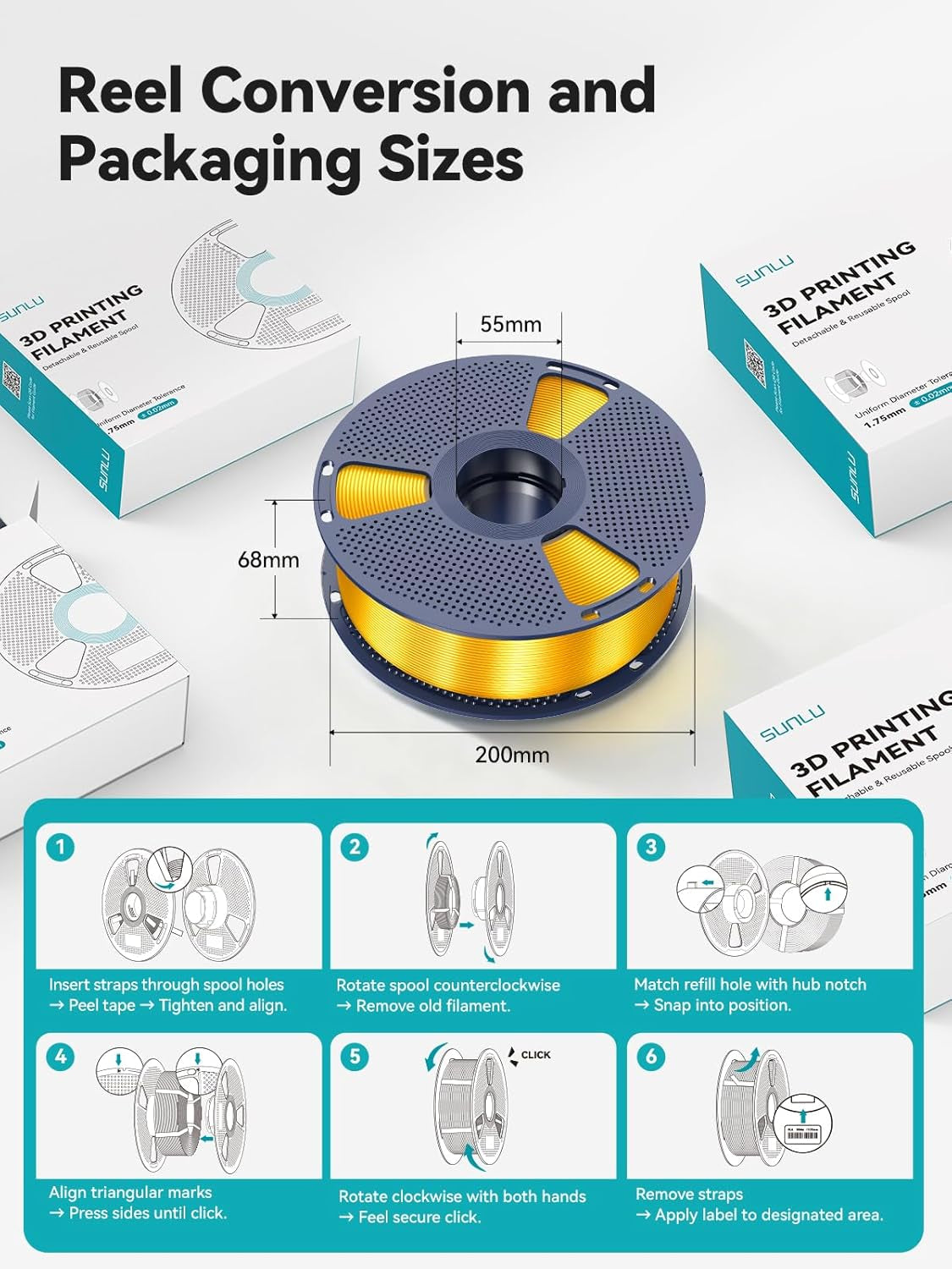 Silk PLA Filament 1.75Mm, 1Kg(2.2Lbs), 330 Meters, Silky Brass | Neatly Wound Shiny PLA 3D Printer Filament, Dimensional Accuracy +/- 0.02Mm, Fit Most 3D Printers, Good Vacuum Packaging