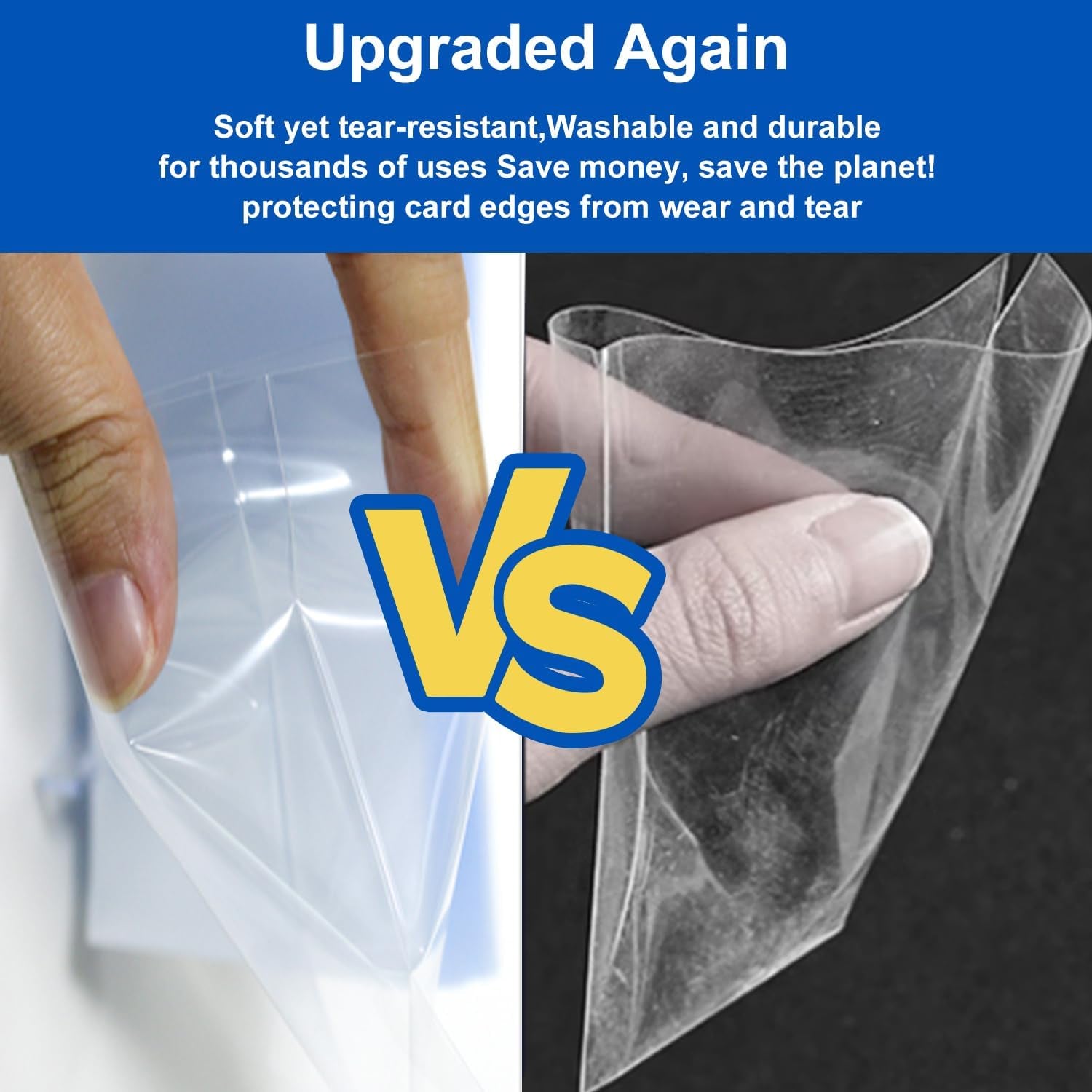 2000 Counts Soft Clear Perfect Fit Card Sleeves for Trading Cards, Exact Fit Protector for TCG, Sports (Basketball, Baseball, Football) and Collectible Cards,Plastic Penny Sleeves (2000)